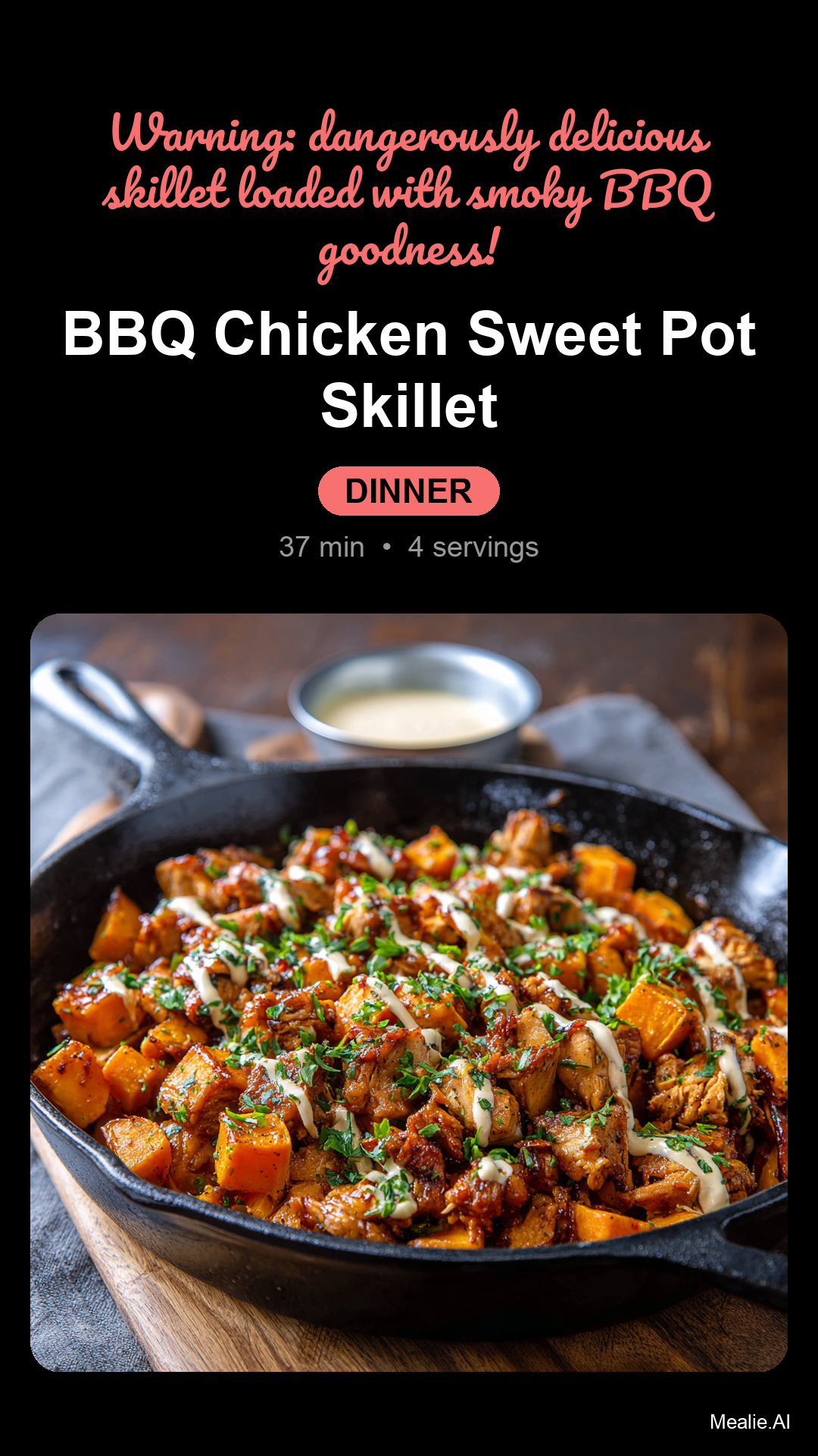 BBQ Chicken Sweet Potato Skillet