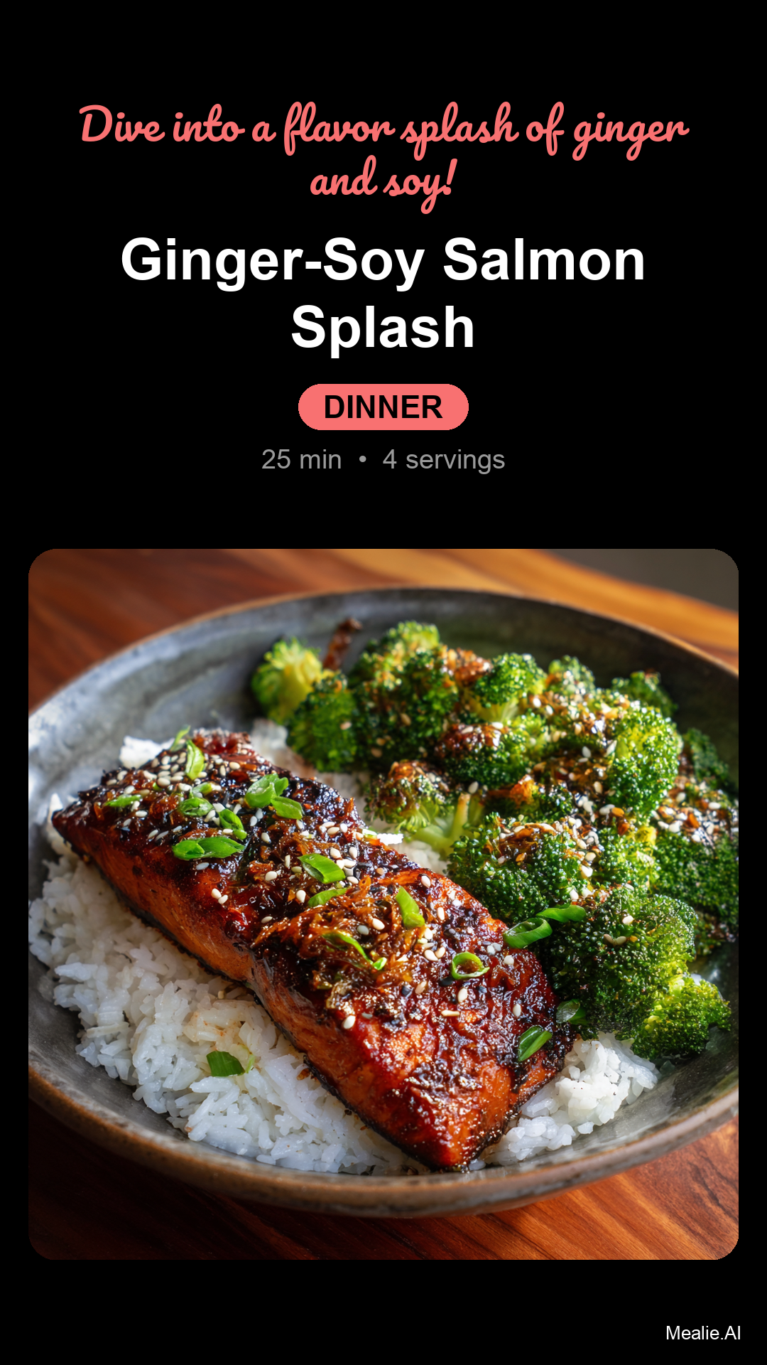Ginger-Soy Salmon with Sesame Broccoli